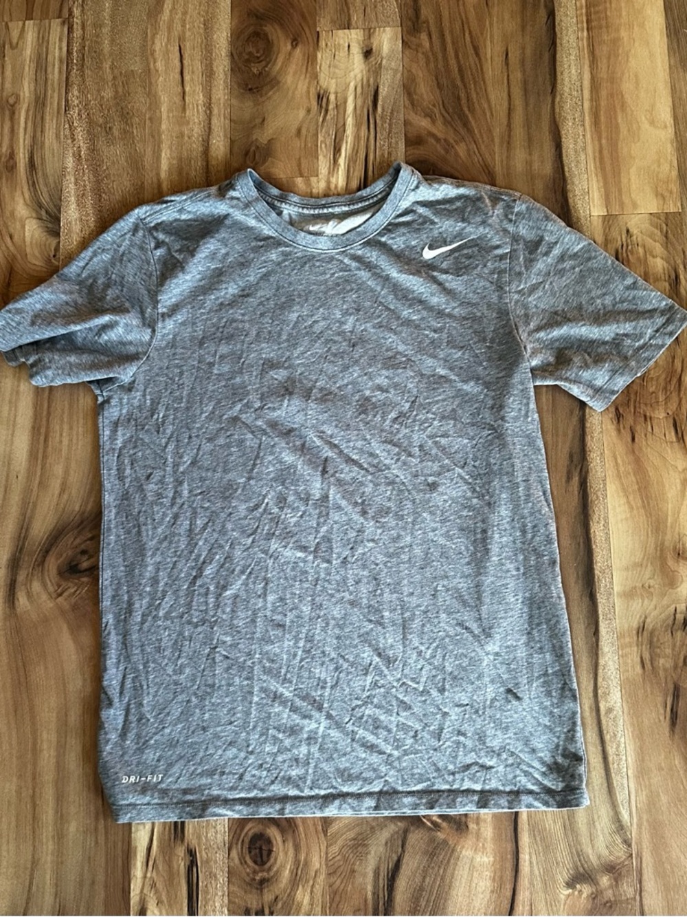 Nike Heather Gray Crew Neck Performance Tee